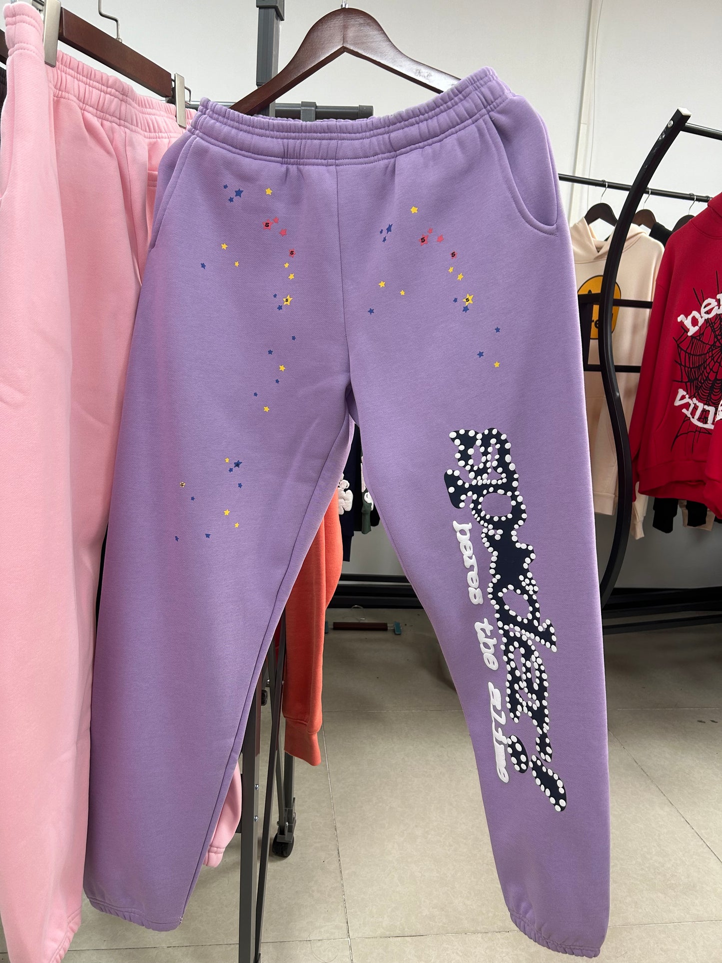 Sp5der Sp*der! Sweatpants Purple