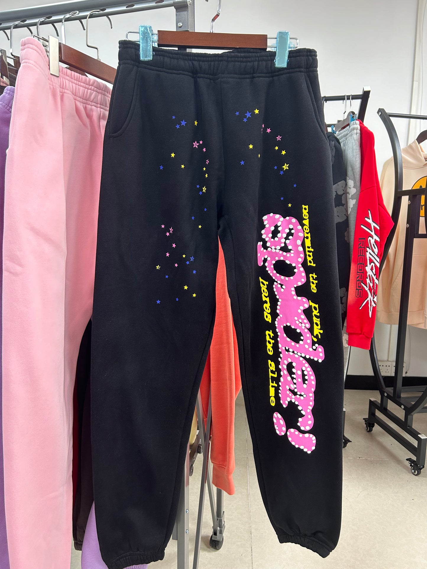 Sp5der Sp*der! Sweatpants Black