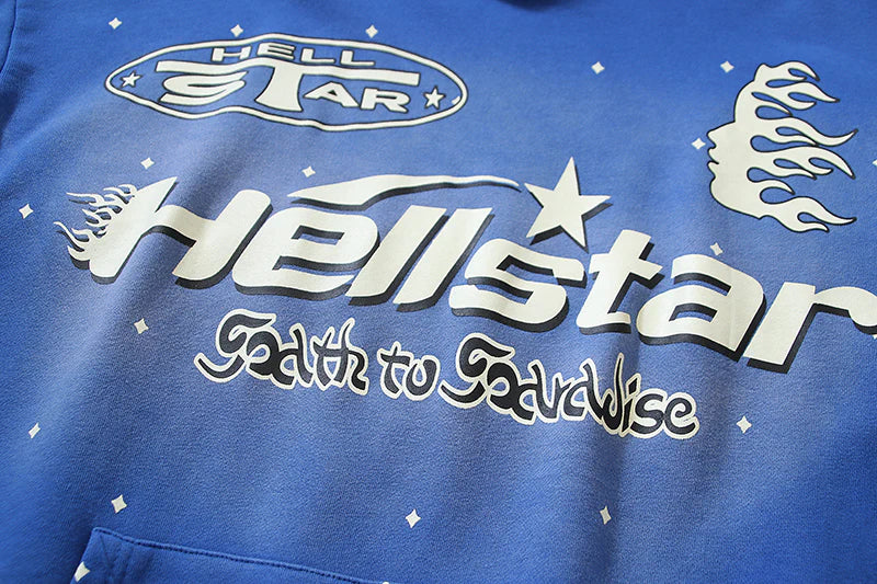 Hellstar Racer Vintage Blue Hoodie