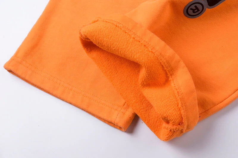 Hellstar Fire Orange Closed Elastic Bottom Sweatpants