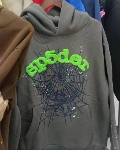 Sp5der Wait Web Hoodie Slate Grey