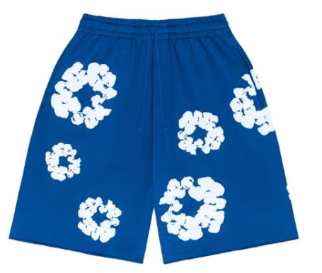 Denim Tears The Cotton Wreath Shorts Royal Blue