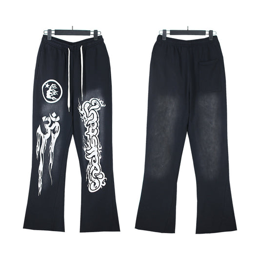 Hellstar Blue Yoga Flare Sweatpants