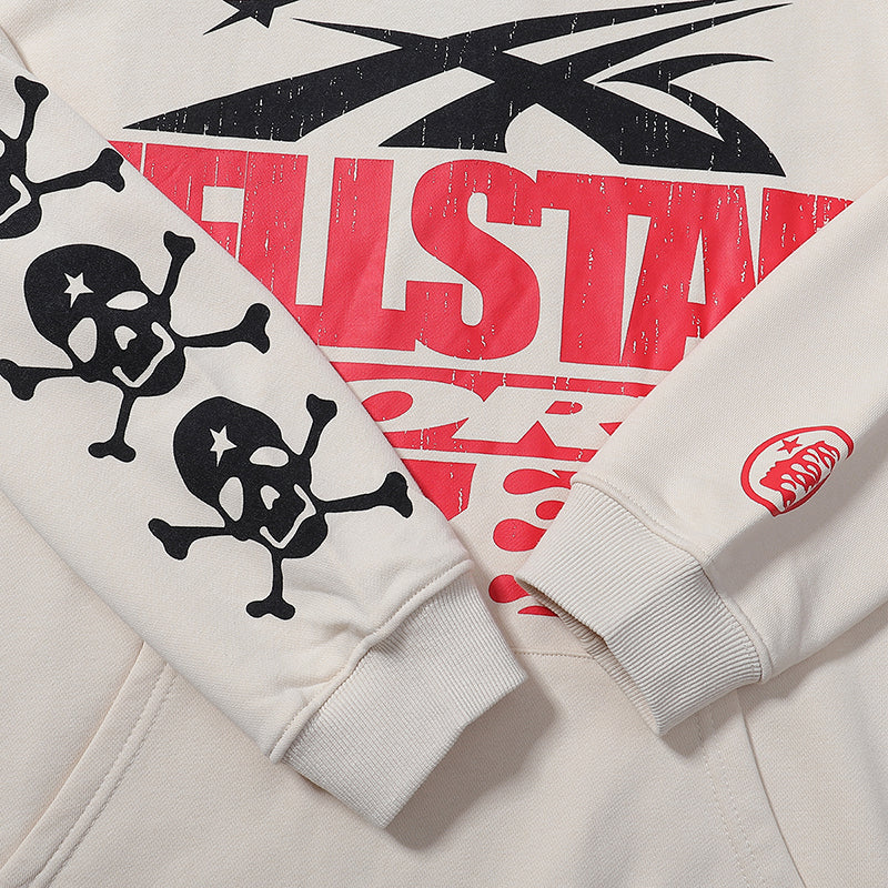Hellstar If You Dont Like Us Beat Us Hoodie Grey