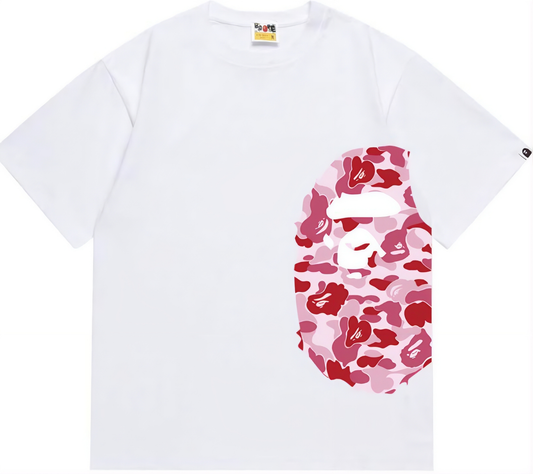 BAPE ABC Camo Side Big Ape Head Tee Pink Camo