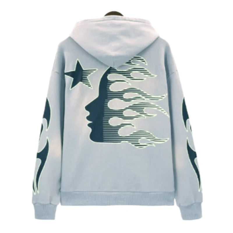 Hellstar Studios Washed Old Vintage Hoodie Grey