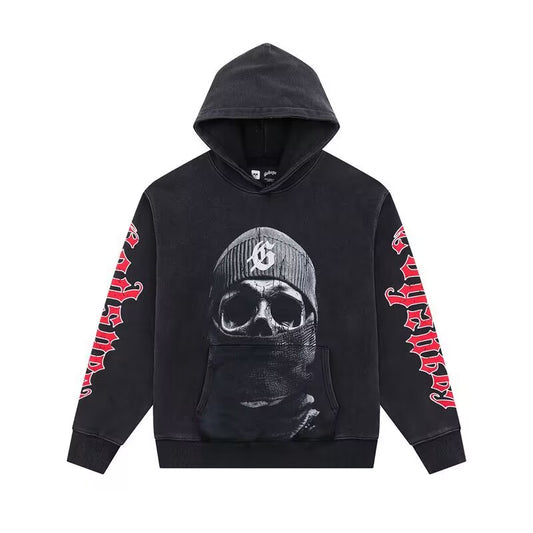 Godspeed Balaclava Skull Hoodie – Black | Unisex Y2K Oversized Fleece Hoodie