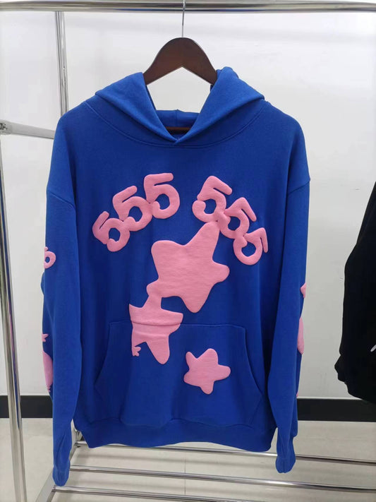 Sp5der Blue Pink Beluga Hoodie