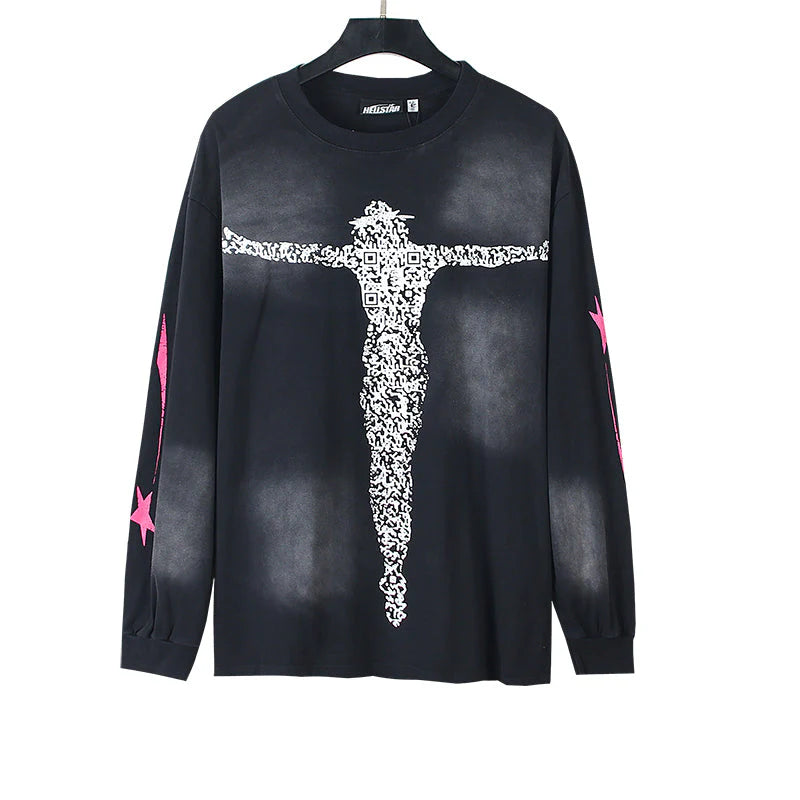 HELLSTAR 23:43 Vintage Black Long Sleeve Tee