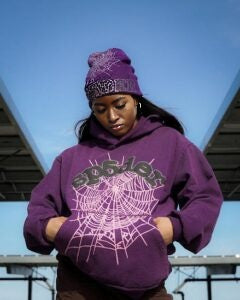 Sp5der Web Hoodie Purple