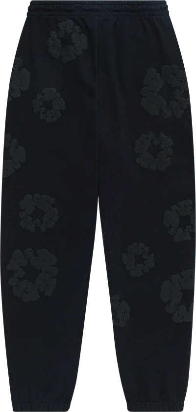 Denim Tears Cotton Wreath Sweatpants Black Monochrome