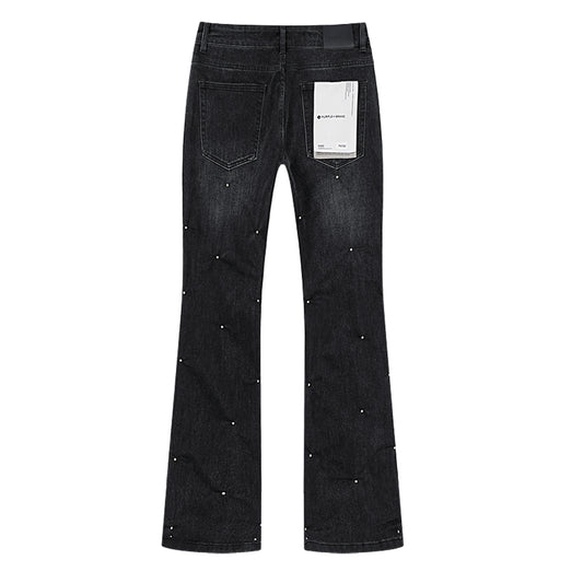 Purple Brand Crystal-Embellished Jeans Black