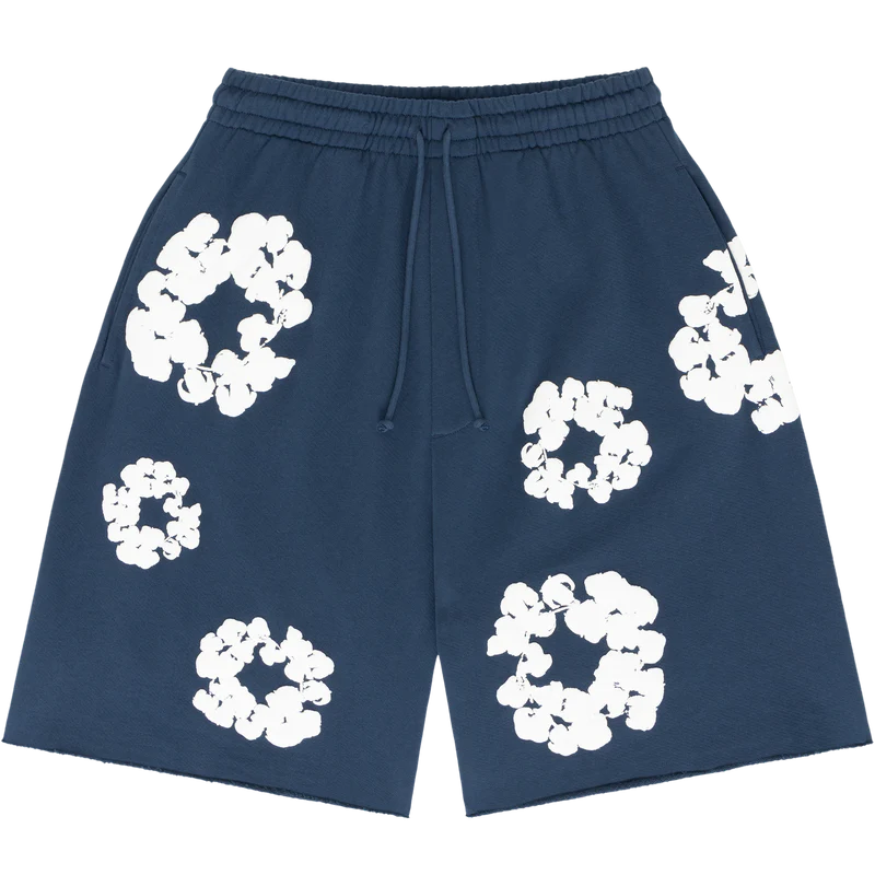Denim Tears The Cotton Wreath Shorts Navy