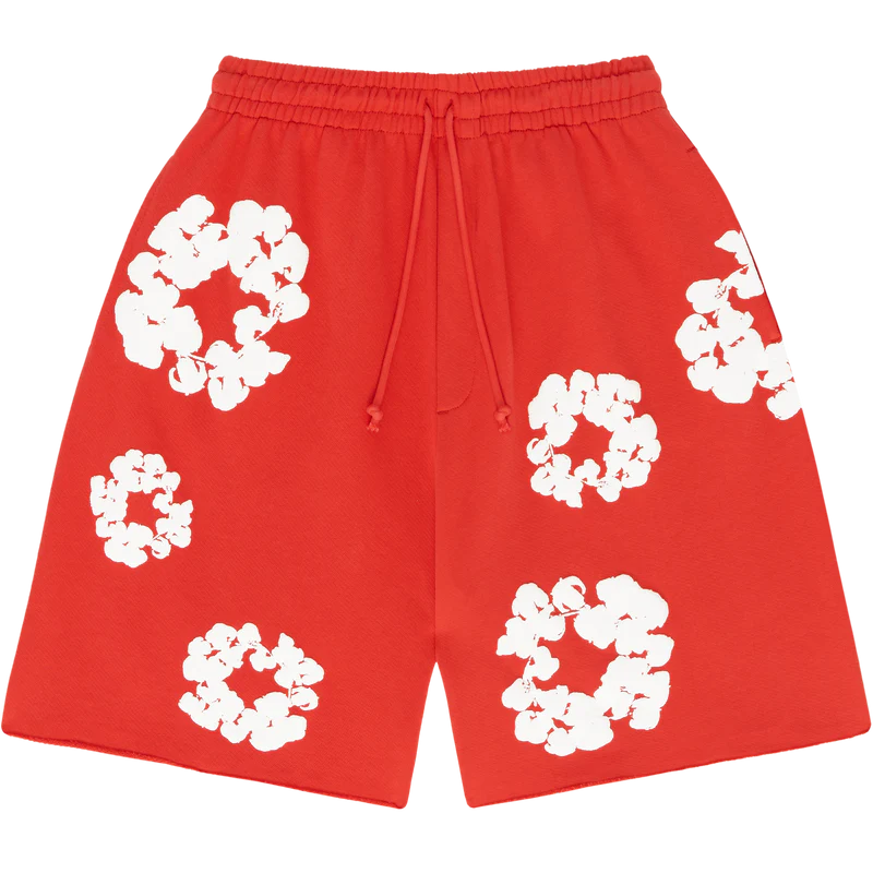 Denim Tears The Cotton Wreath Shorts Red