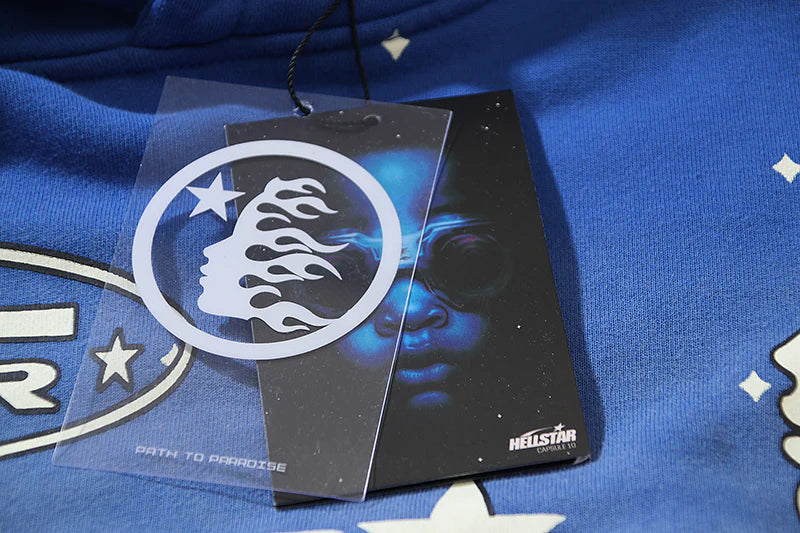 Hellstar Racer Vintage Blue Hoodie