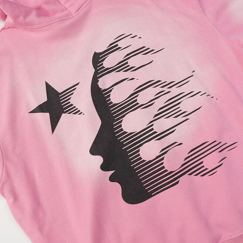 Hellstar Brainwashed Without Brain Hoodie Pink