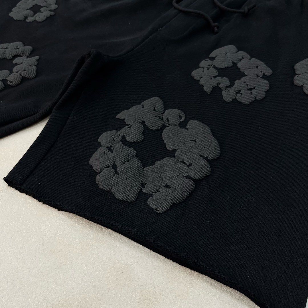 Denim Tears The Cotton Wreath Shorts Black