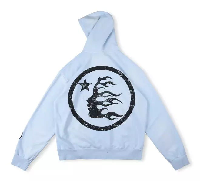 Hell Studios star Fire Sky Blue Hoodie blue hoodie
