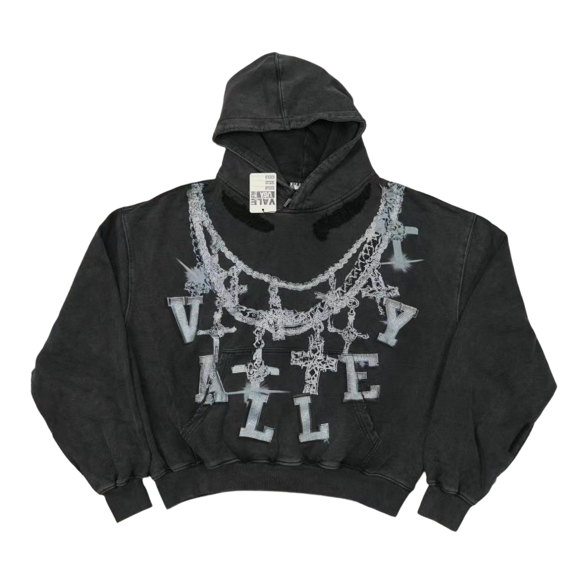 Vale Forever Valley Dreams Big Chain Bling Black Hoodie