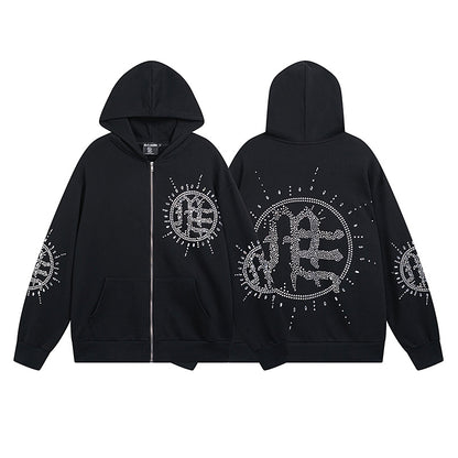 Mixed Emotion Eclipse rhinestone-embellishment Hoodie
