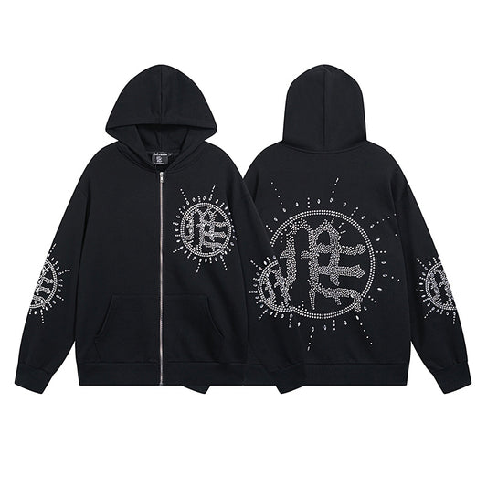 Mixed Emotion Eclipse rhinestone-embellishment Hoodie