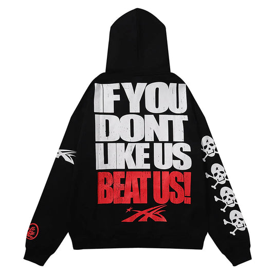 Hellstar If You Dont Like Us Beat Us Hoodie Black