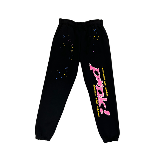 Sp5der P*nk Sweatpants Black