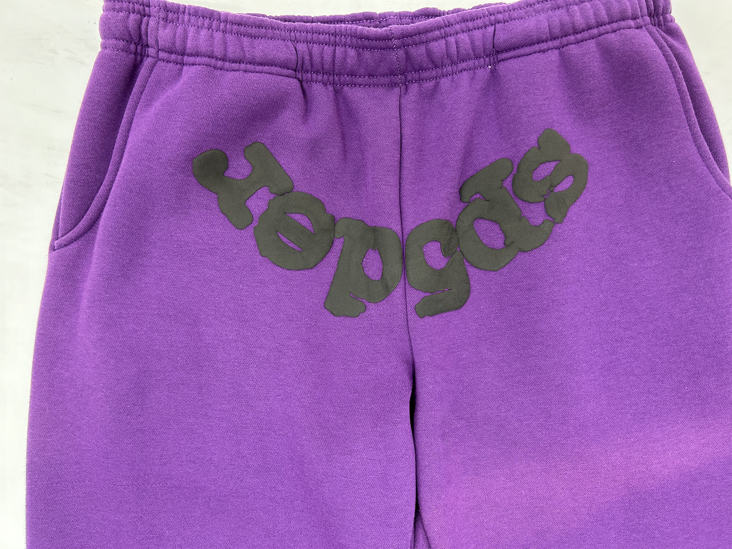 Sp5der Black Logo Sweatpants Purple