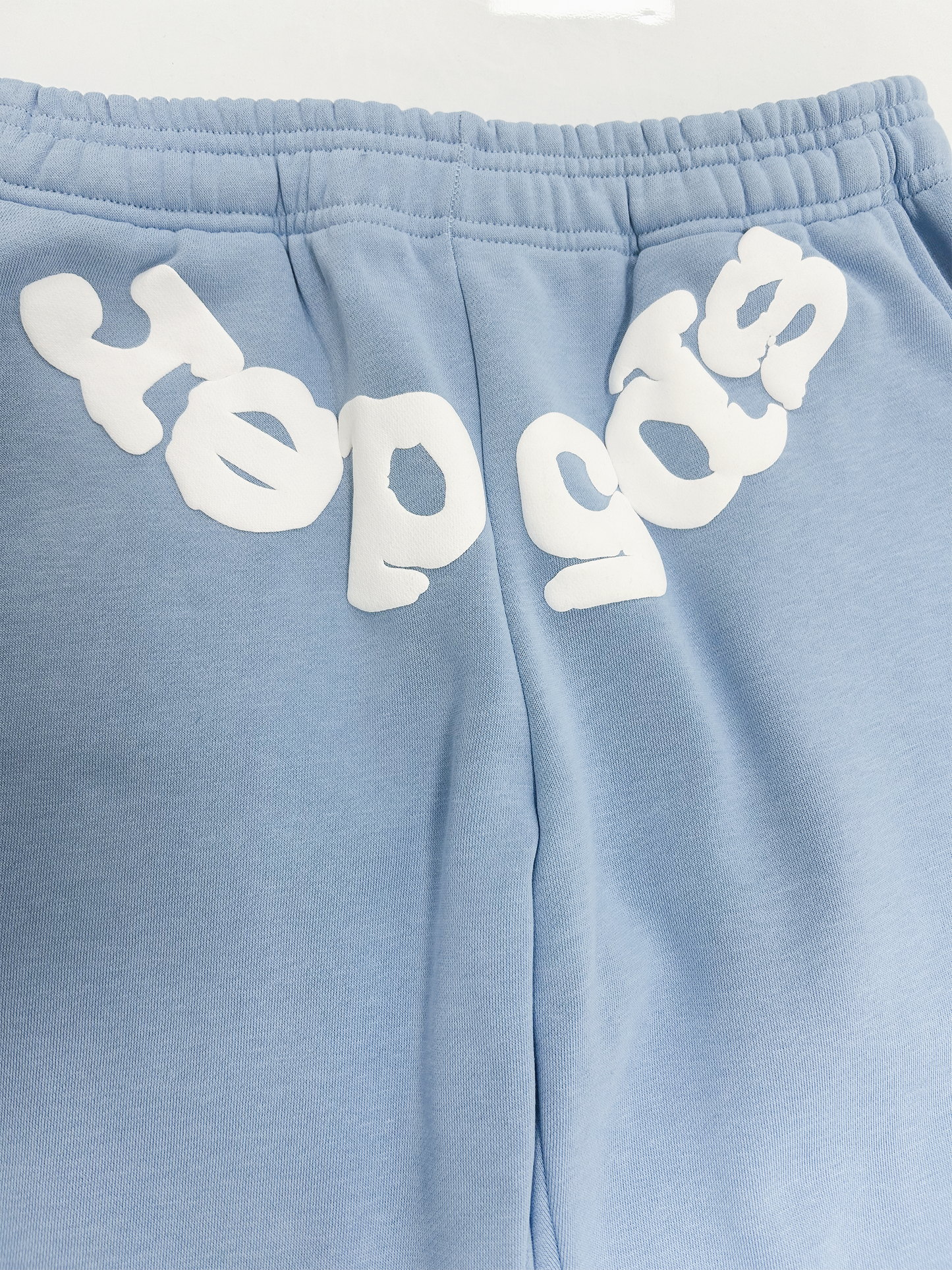 Sp5der White Logo Sweatpants Light Blue
