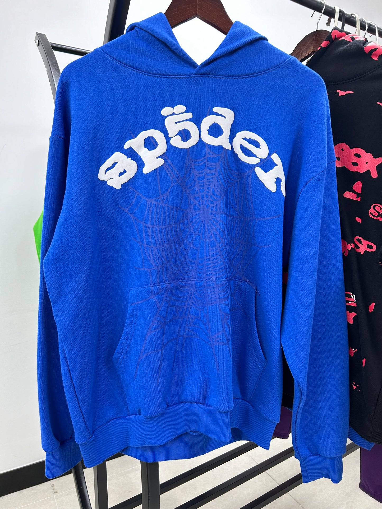 Sp5der Web Hoodie Blue