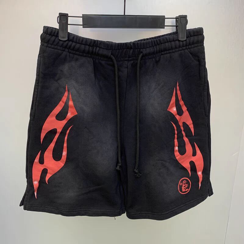 Hellstar Casual Loose Fit Shorts with Logo Print – Trendy Summer Wear