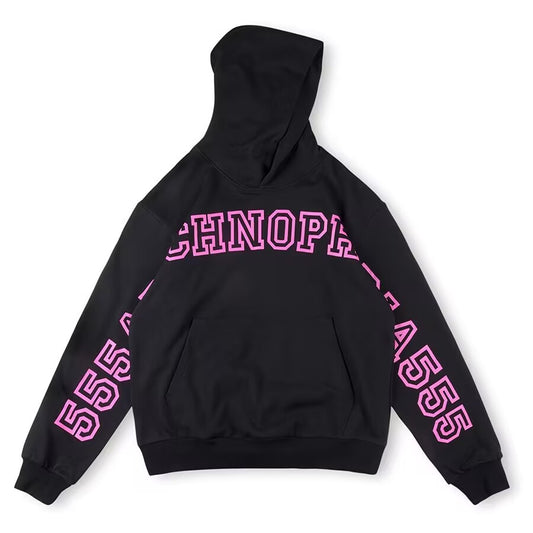 KING SP5DER Black Arach Hoodie | Unisex Y2K Oversized Graphic Sweatshirt