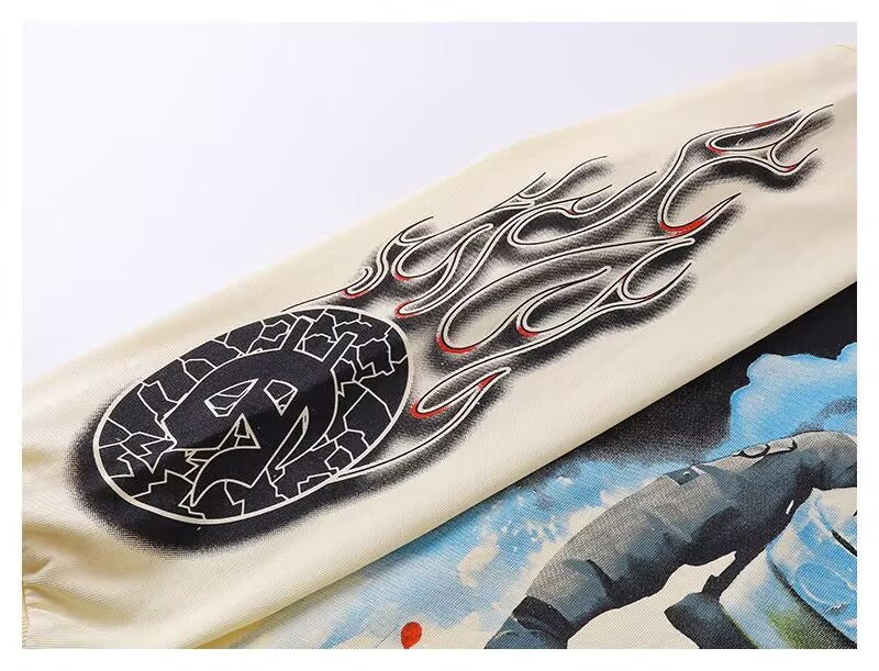 Godspeed "Out Of Many, One" Graphic Long-Sleeve Tee – Black | Unisex Y2K Oversized Cotton Tee