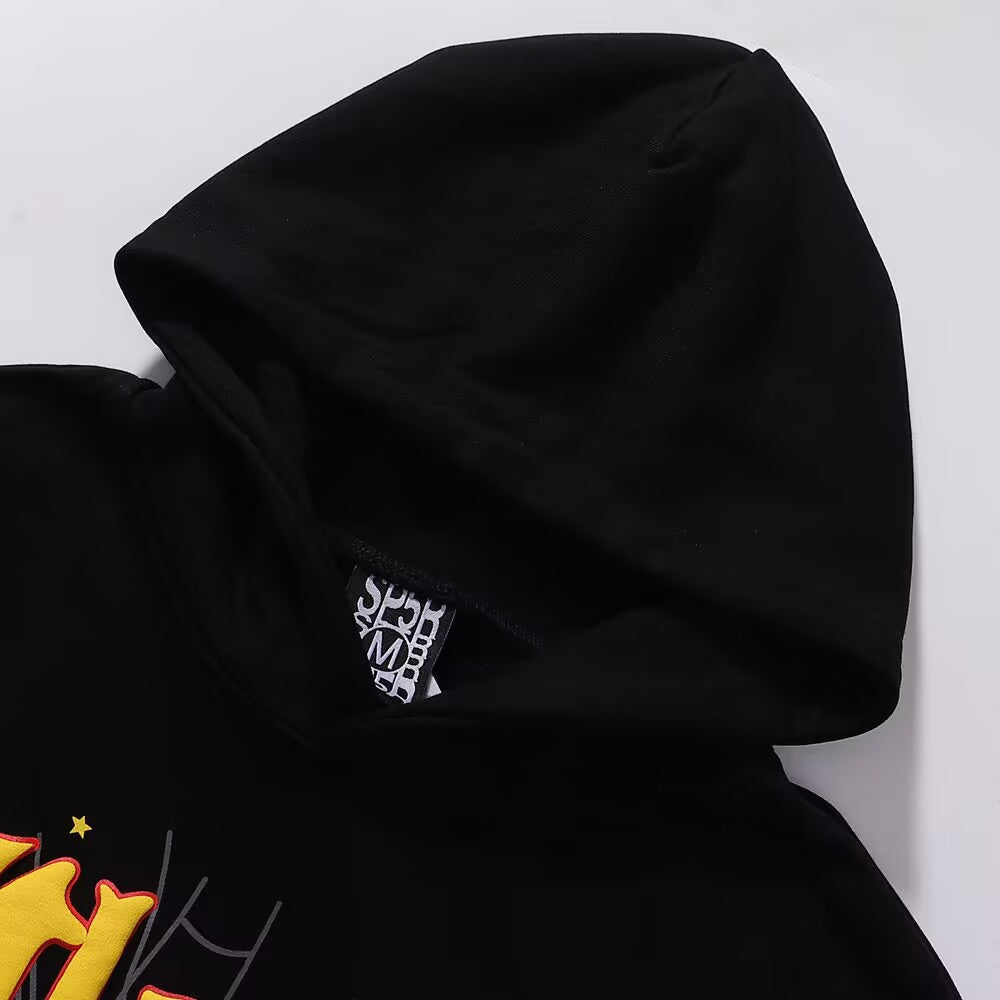 Sp5der OG Web V2 Tiger Camo Hoodie | Unisex Y2K Oversized Graphic Sweatshirt