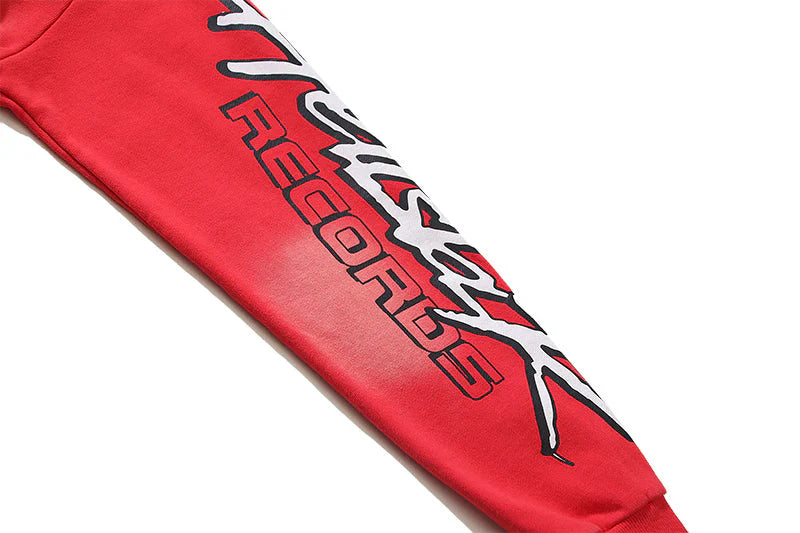 HELLSTAR- Studios Records Hoodie Washed Red