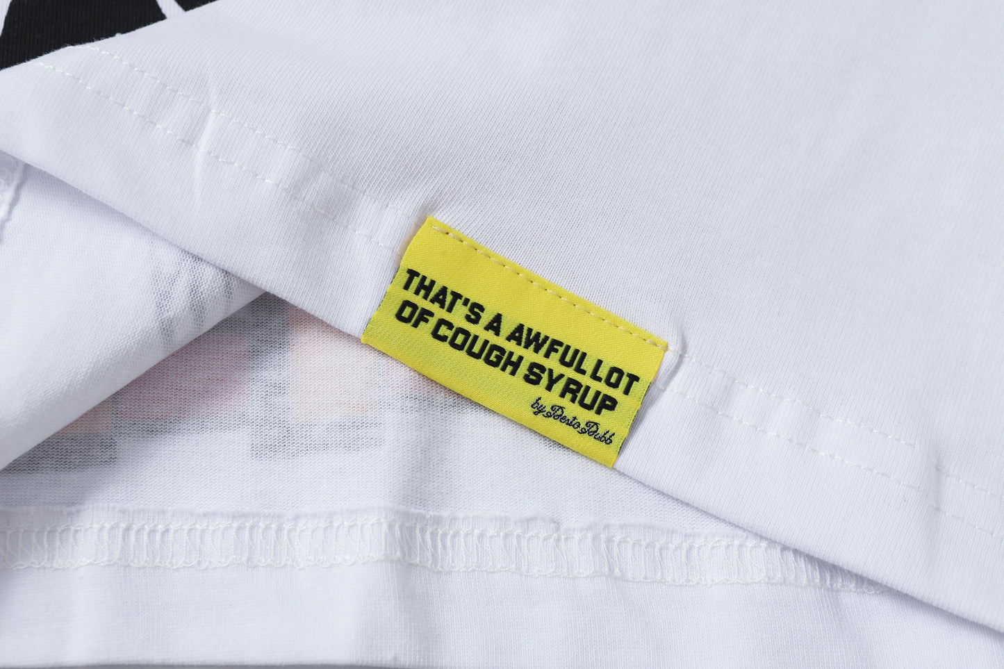 That's A Awful Lot Of Cough Syrup Brick Wall Cartoon White T-Shirt