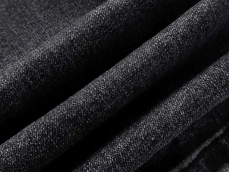 Purple Brand Wave Stitching Flare Jeans Black
