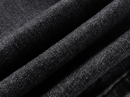 Purple Brand Wave Stitching Flare Jeans Black