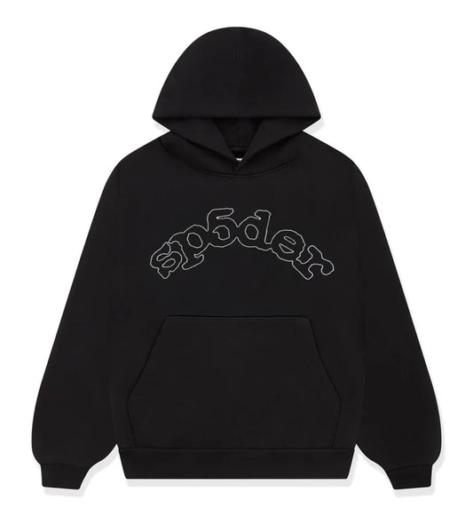 Sp5der OG Logo Black Hoodie New | Unisex Y2K Oversized Sweatshirt, Soft-Fleece Pullover