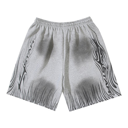 Hellstar Om Flame Number 11 Fleece Shorts