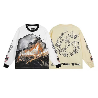 Godspeed Hollywood Burnout Graphic Long-Sleeve Tee – Black | Unisex Y2K Oversized Cotton Tee