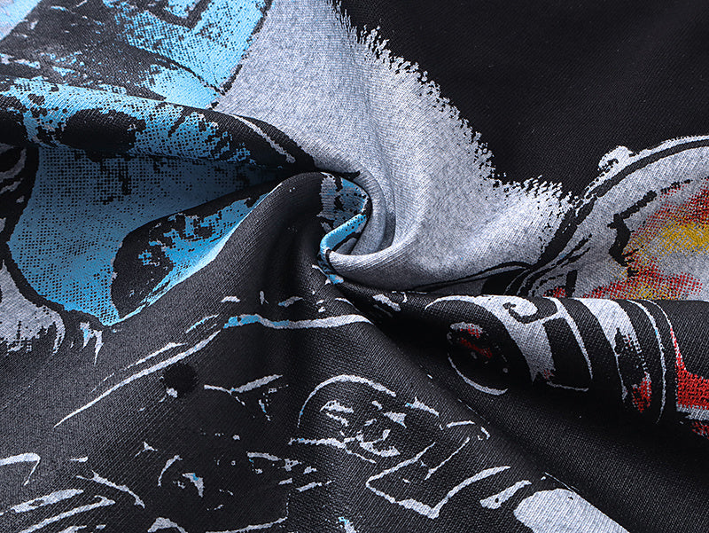 Mixed Emotion Rhinestone Diver Tee Y2K Hip Hop T-Shirt