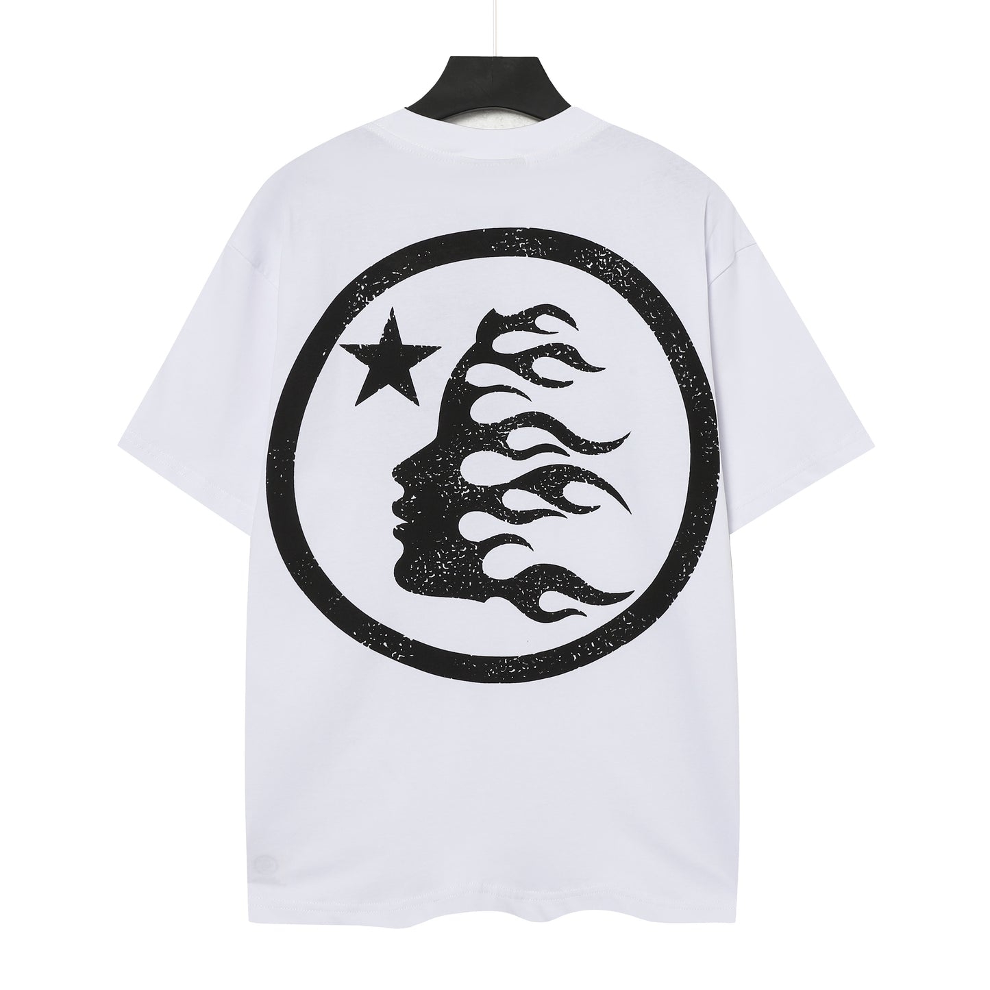 Hellstar Graphic Logo Rhinestone Vintage White T-Shirt