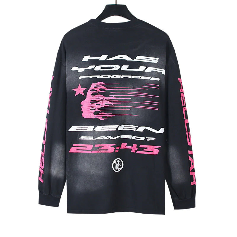 HELLSTAR 23:43 Vintage Black Long Sleeve Tee