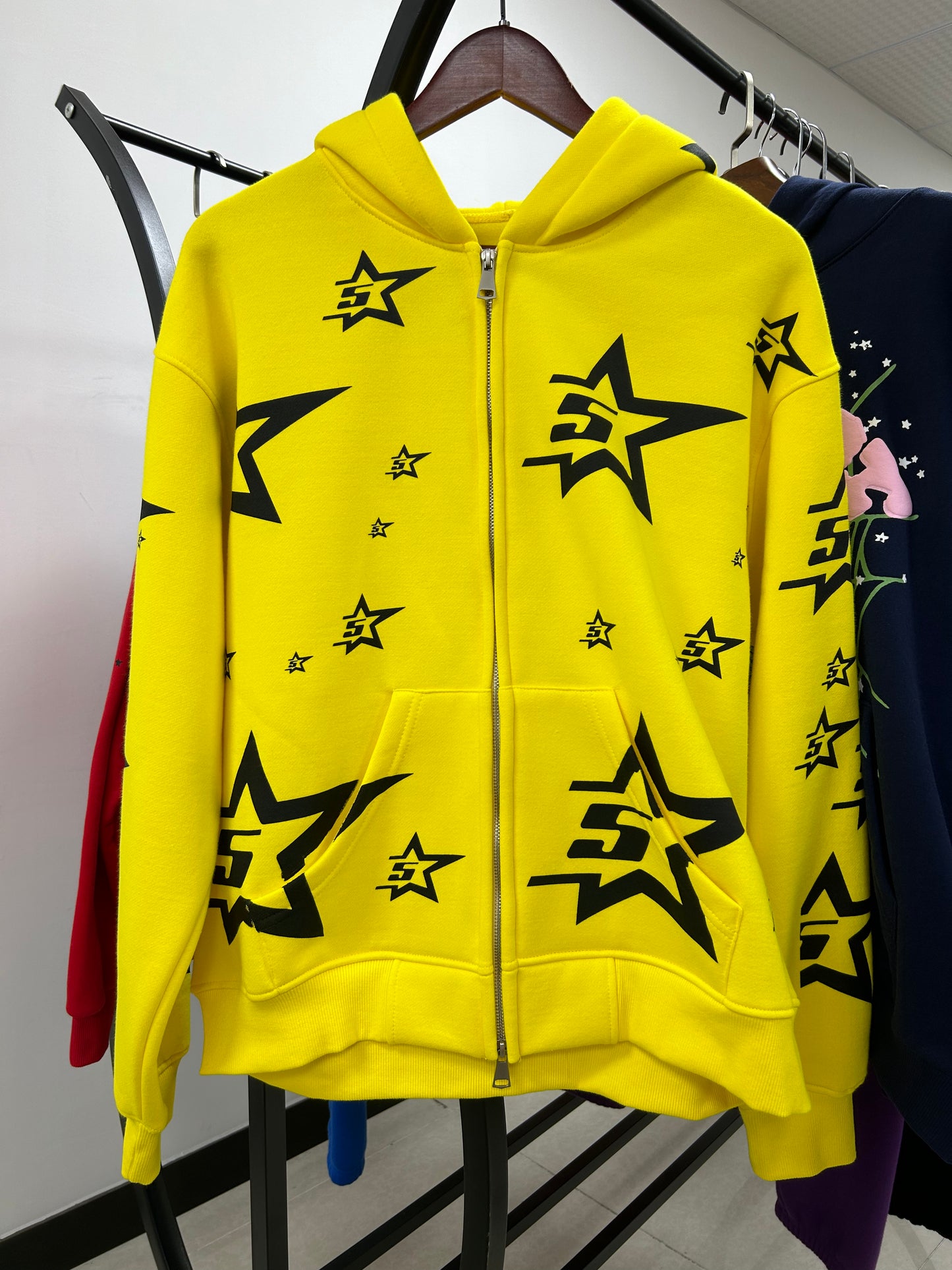 Sp5der Star Hoodie Yellow