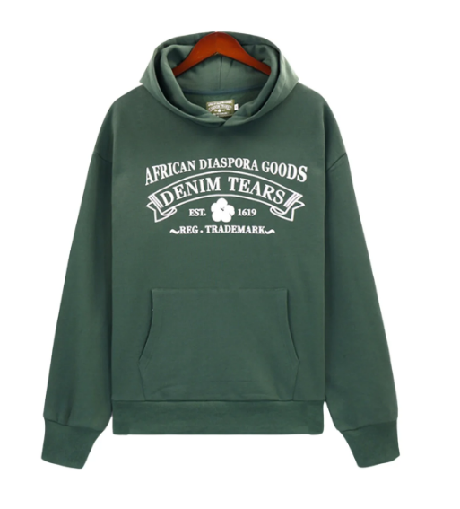 DENIM TEARS ADG HOODIE GREEN PRINT GREEN
