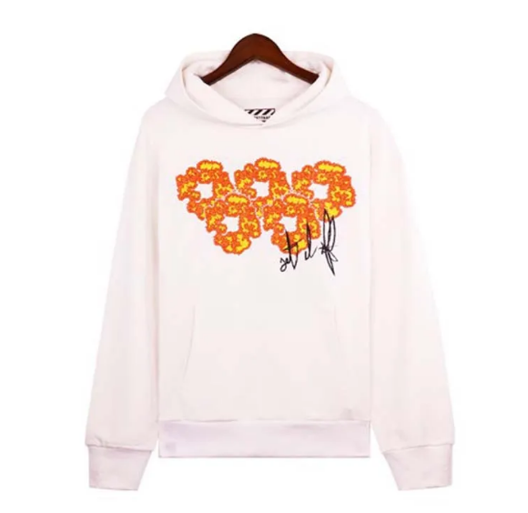 Denim Tears × Offset  The Cotton Wreath Sweatshirt Hoodie White