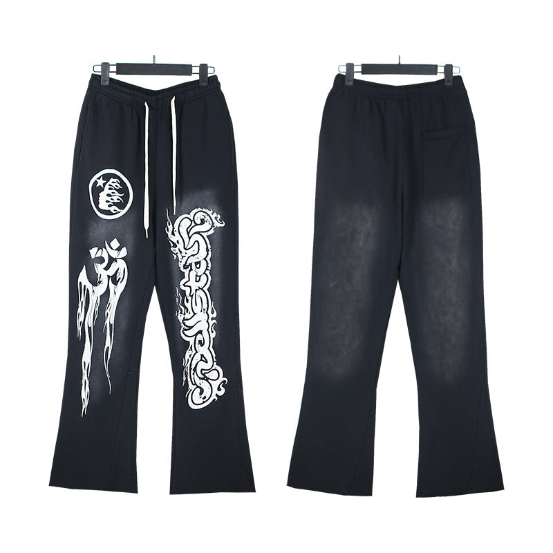 Hellstar Blue Yoga Flare Sweatpants