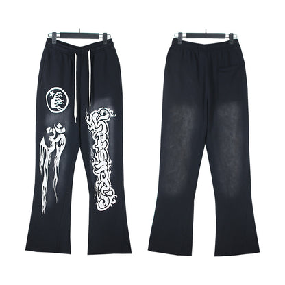 Hellstar Blue Yoga Flare Sweatpants