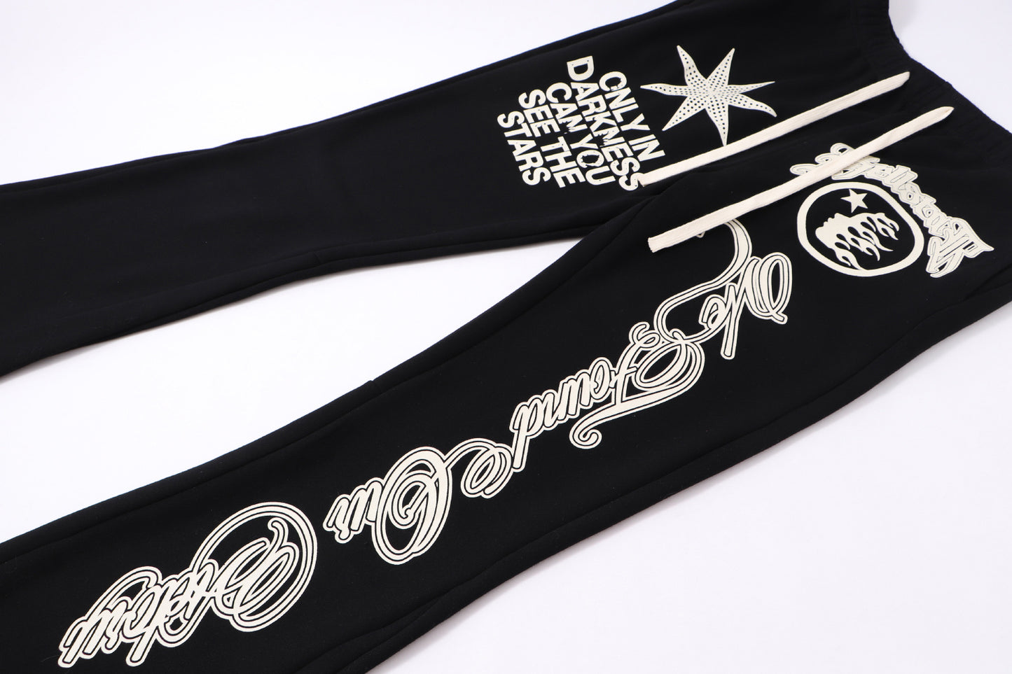 Hellstar "Only In Darkness" Flare Sweatpants Black